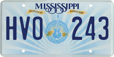 MS license plate HVO243