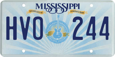 MS license plate HVO244