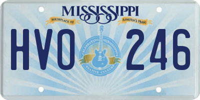 MS license plate HVO246