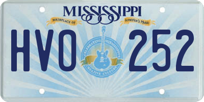 MS license plate HVO252