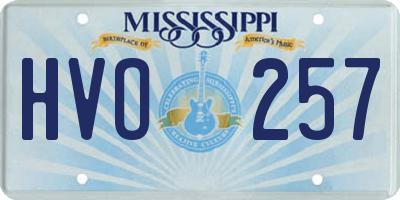 MS license plate HVO257