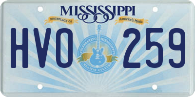 MS license plate HVO259