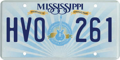 MS license plate HVO261