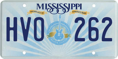 MS license plate HVO262