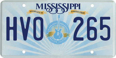 MS license plate HVO265