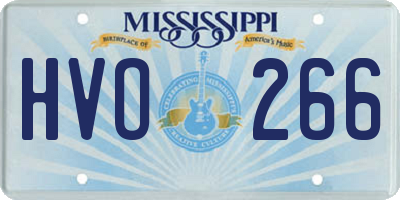 MS license plate HVO266