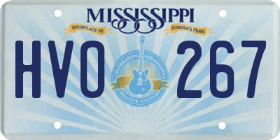 MS license plate HVO267