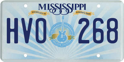 MS license plate HVO268