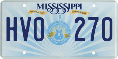 MS license plate HVO270