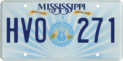 MS license plate HVO271
