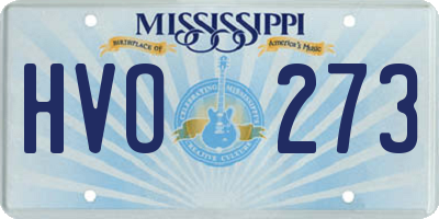 MS license plate HVO273
