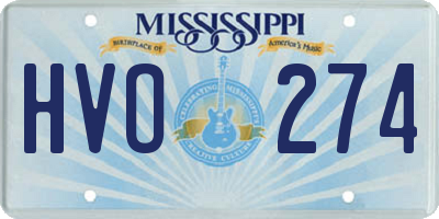 MS license plate HVO274