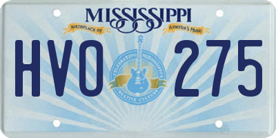 MS license plate HVO275