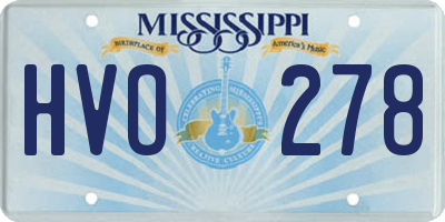 MS license plate HVO278
