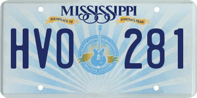 MS license plate HVO281