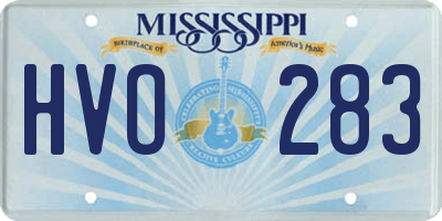 MS license plate HVO283