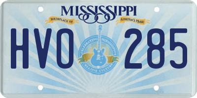 MS license plate HVO285