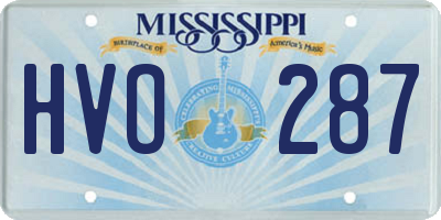 MS license plate HVO287
