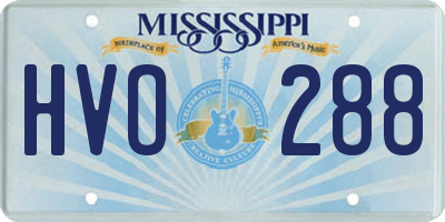 MS license plate HVO288