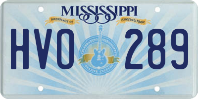 MS license plate HVO289