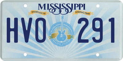 MS license plate HVO291