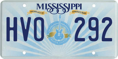 MS license plate HVO292