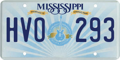 MS license plate HVO293