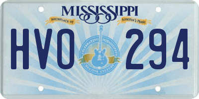 MS license plate HVO294