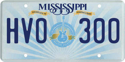 MS license plate HVO300