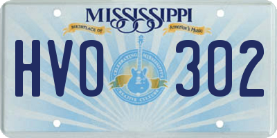 MS license plate HVO302