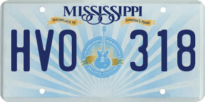 MS license plate HVO318
