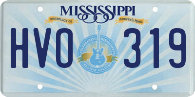 MS license plate HVO319