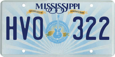 MS license plate HVO322