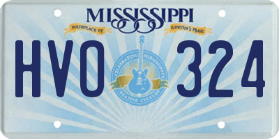 MS license plate HVO324
