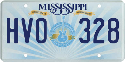 MS license plate HVO328