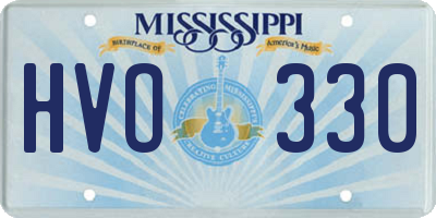 MS license plate HVO330