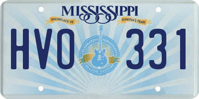 MS license plate HVO331