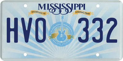 MS license plate HVO332