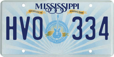 MS license plate HVO334