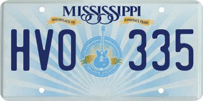 MS license plate HVO335