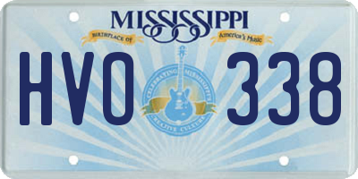 MS license plate HVO338
