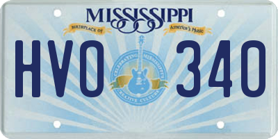 MS license plate HVO340