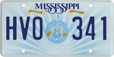 MS license plate HVO341