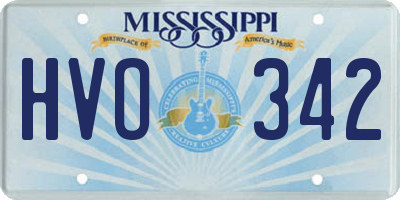 MS license plate HVO342