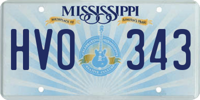 MS license plate HVO343