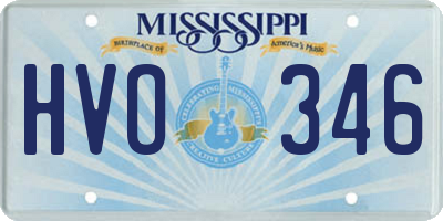 MS license plate HVO346