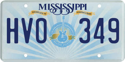 MS license plate HVO349