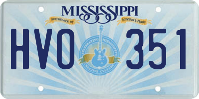 MS license plate HVO351