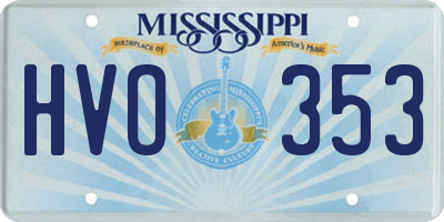MS license plate HVO353