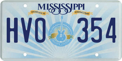 MS license plate HVO354